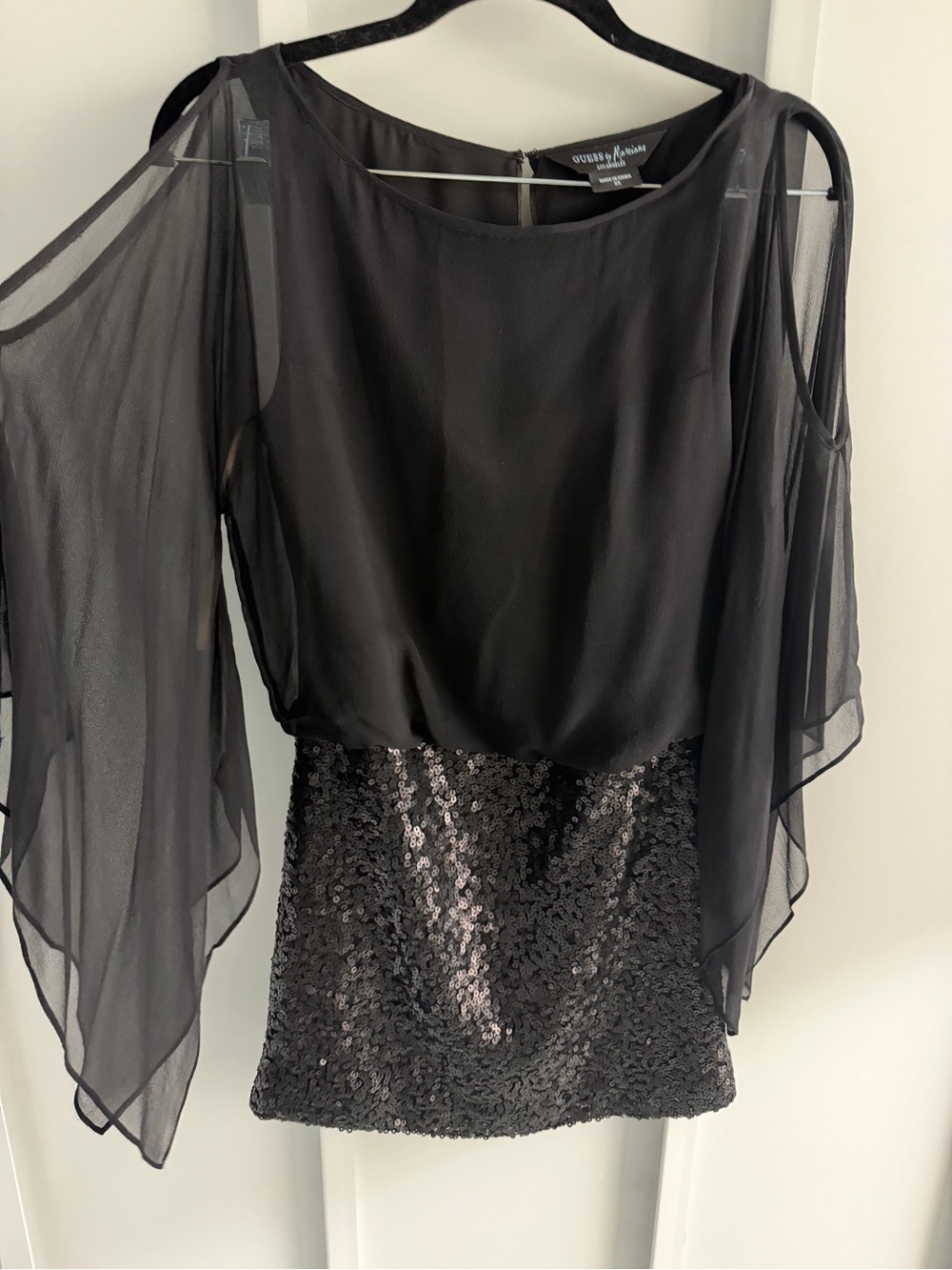 Guess by Marciano 2000s Sparkly Sequin Mini Cocktail Dress - Size XS - Picture 7 of 8